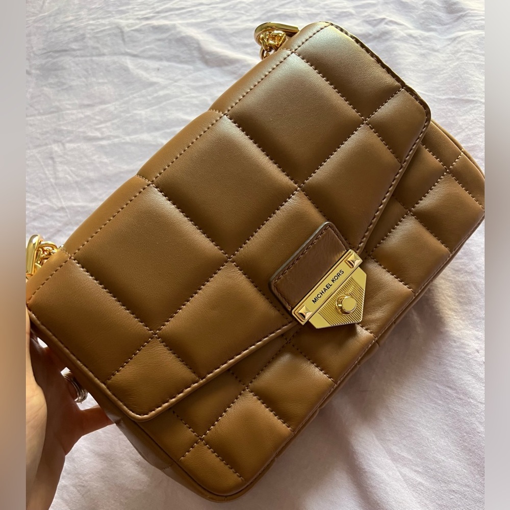 Michael Kors Brown Ladies SoHo Large Quilted Leather Shoulder Bag